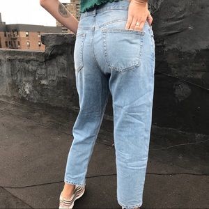 Light Wash Straight Leg Denim Pants